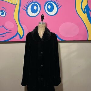 Sheared mink black reversible coat